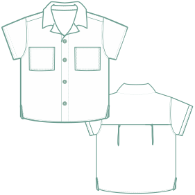 Moldes de confeccion para NENES Camisas Guayabera 7683